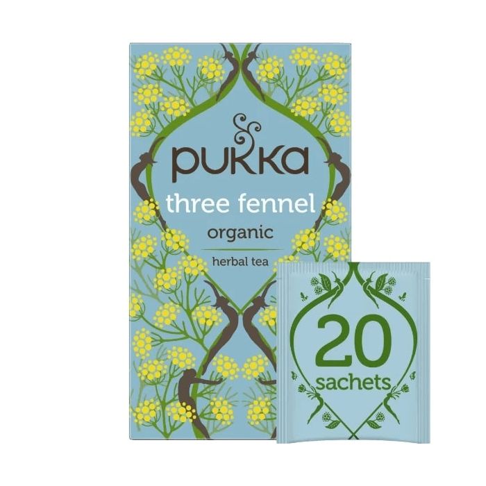 PUKKA THREE FENNEL TEA BAGS 4 X 20