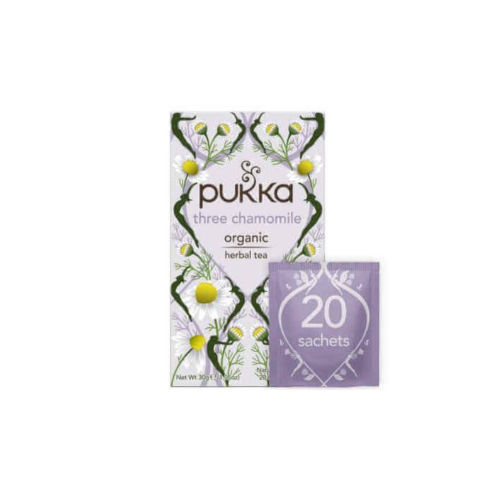 PUKKA THREE CHAMOMILE TEA BAGS 4 X 20