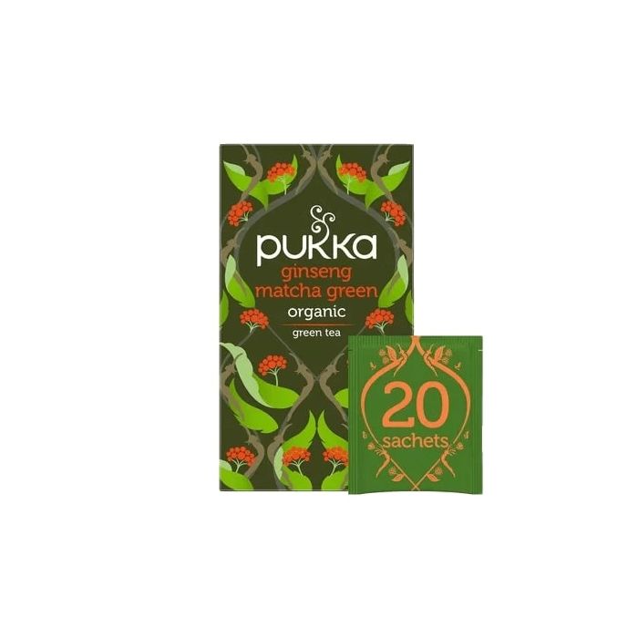 PUKKA GINSENG MATCHA GREEN TEA BAGS 4 X 20