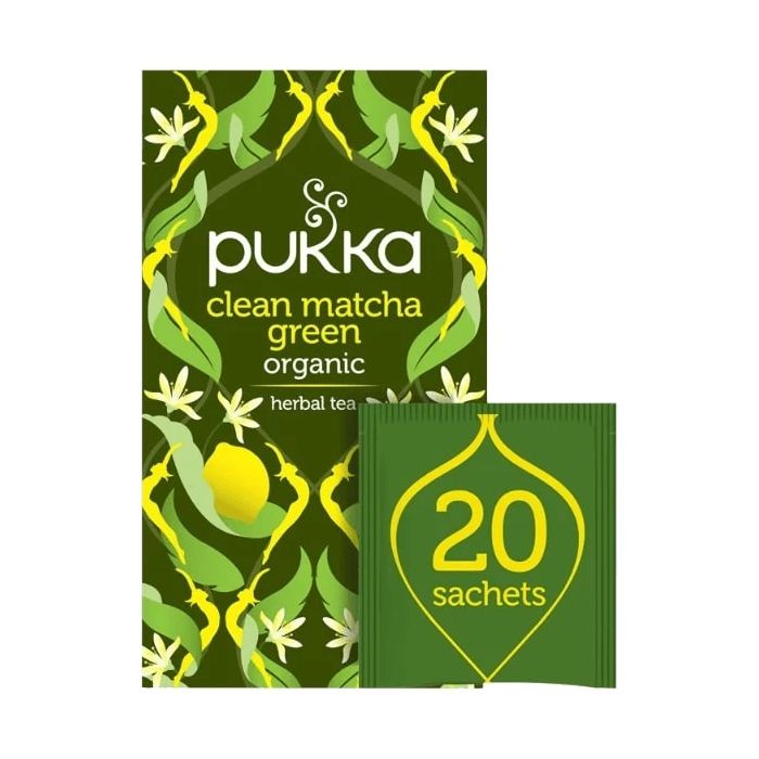 PUKKA CLEAN MATCHA GREEN TEA BAGS 4 X 20