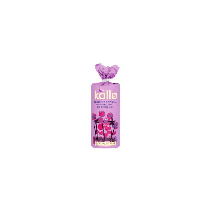 KALLO BLUEBERRY & VANILLA RICE & CORN CAKES 131G X 6