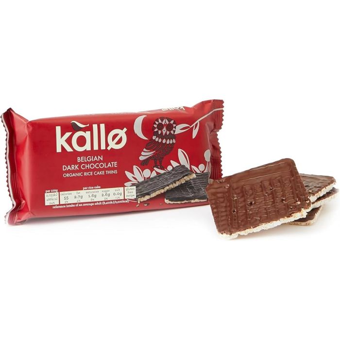 KALLO DARK CHOC THIN RICECAKE 1 X 75g
