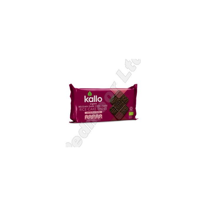 KALLO DARK CHOC THIN RICECAKE 16X90G