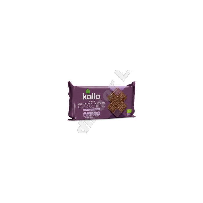 KALLO MILK CHOC THIN RICECAKE 16X90G