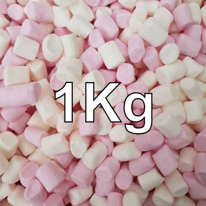 MINI MARSHMALLOWS PINK AND  WHITE 1KG