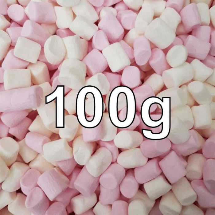 MINI MARSHMALLOWS PINK AND  WHITE 100G