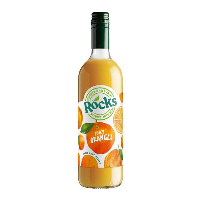 ROCKS WHOLE ORANGE SQUASH DRINK 740ML X 6