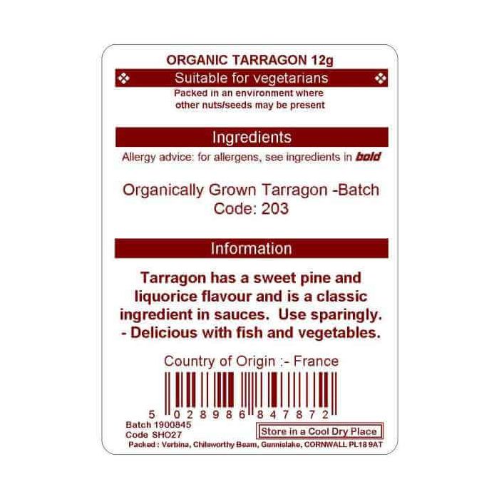 TARRAGON CUT 12G (ORGANIC)