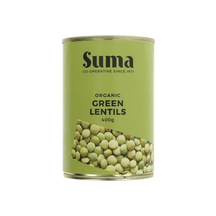 SUMA ORGANIC GREEN LENTILS 12 X 400G