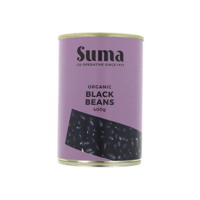 SUMA ORGANIC BLACK BEANS 12 X 400G