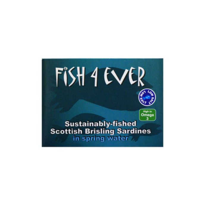 FISH4EVER SCOTTISH BRISLING SARDINES (SPRATS) IN WATER 1 X 105G