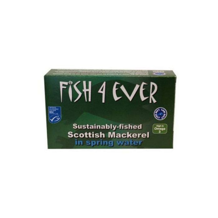 FISH4EVER SCOTTISH MACKEREL IN SPRING WATER 10X125G