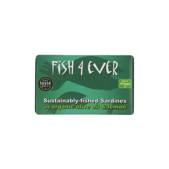 FISH4EVER SARDINES ORG O/OIL/LEMON 10 X 120G