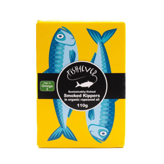 FISH4EVER SMOKED KIPPERS IN ORG RAPESEED OIL 110G X 12