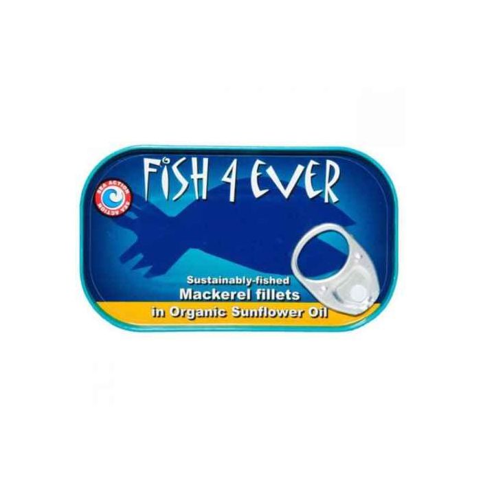 FISH4EVER MACKEREL FILET IN ORG.S/FLW OIL 1 X 125G