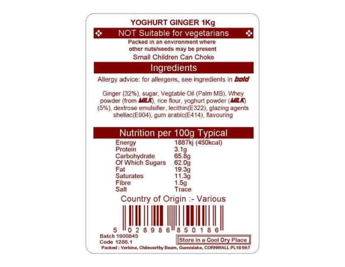 YOGHURT GINGER  KG